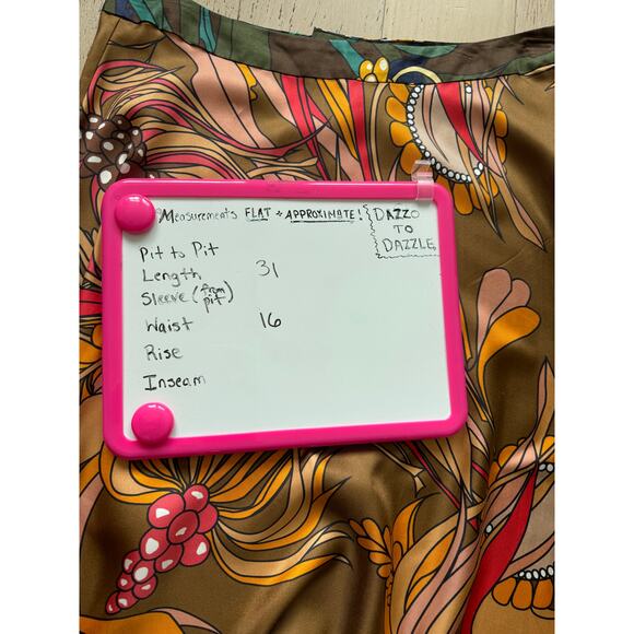 LA PRESTIC OUISTON Silk Paisley Abstract Print Flowy Midi Skirt | Medium - Picture 2 of 12